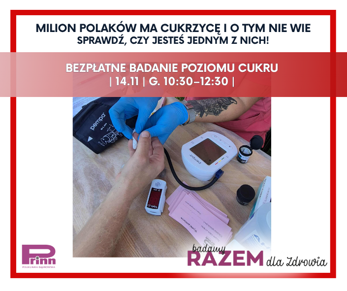 Bezpłatne badanie poziomu cukru w Prinn