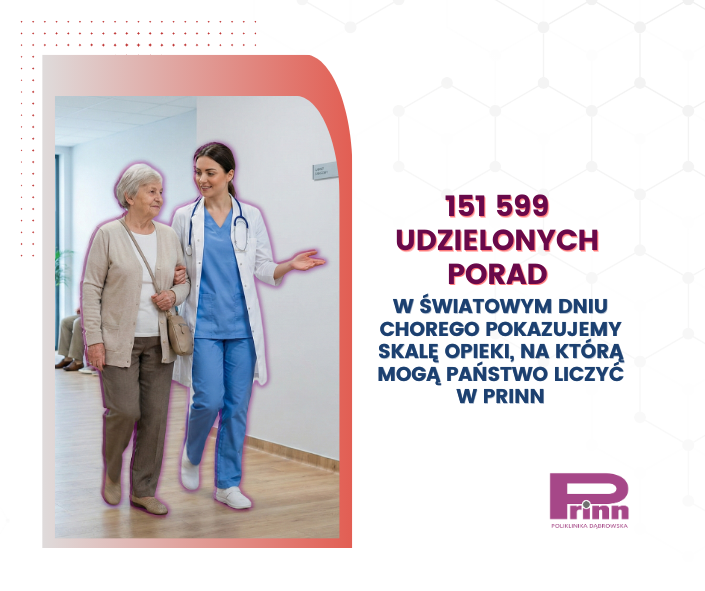 151 599 udzielonych porad. W Dniu Chorego pokazujemy skalę opieki, na którą mogą Państwo liczyć w Prinn