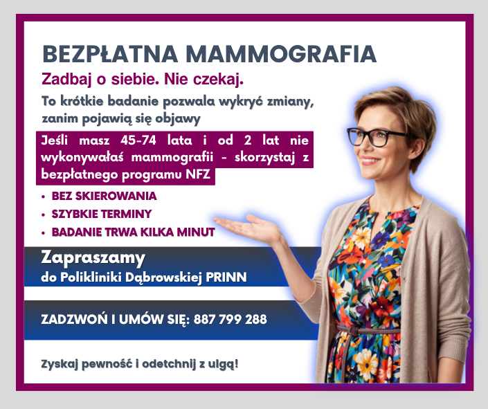 Zarezerwuj bezpłatną mammografię – ostatnie miejsca na maj