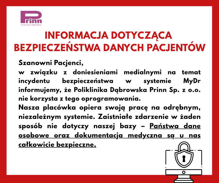 Bezpieczeństwo danych pacjentów Polikliniki Dąbrowskiej